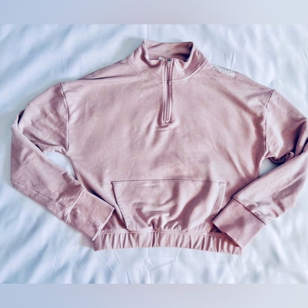 Gymshark Cropped Quarter Zip Pullover Sweatshirt Size Small